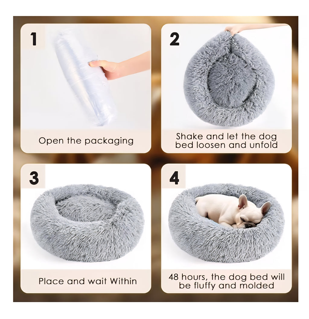 Cama calmante para perros y gatos pequeños