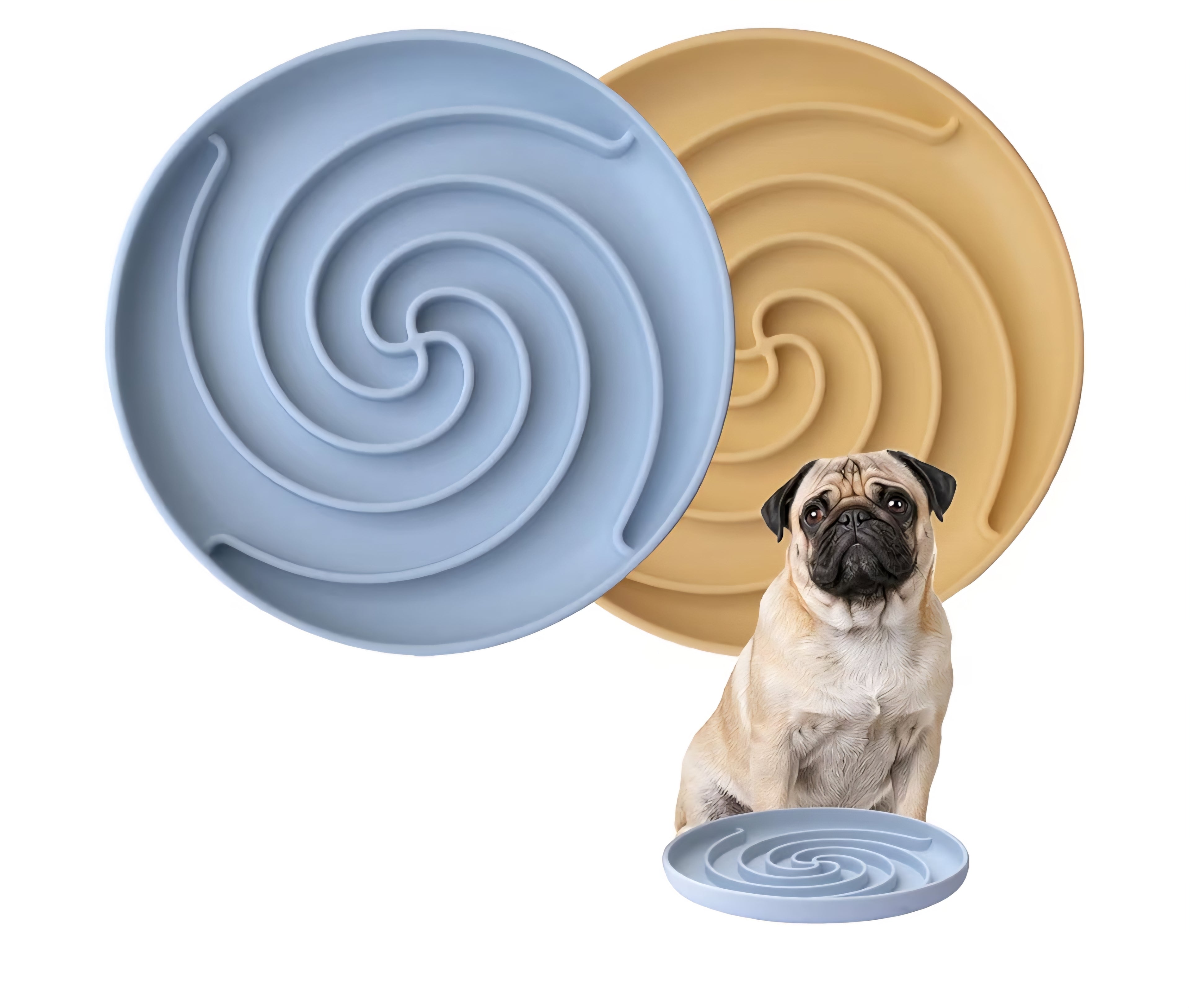 Cuenco para alimentación lenta celeste